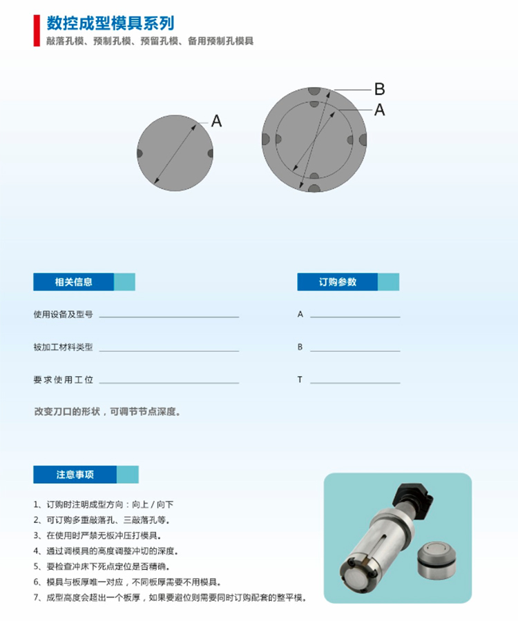 敲落孔模數控沖床模具